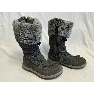 Winterstiefel (Goretex) grau mit Pelz und Stern-Motiv